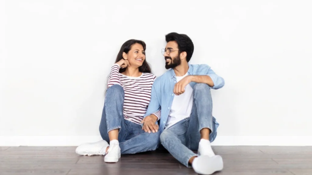 Playful Pose | Sitting Poses for Couples 