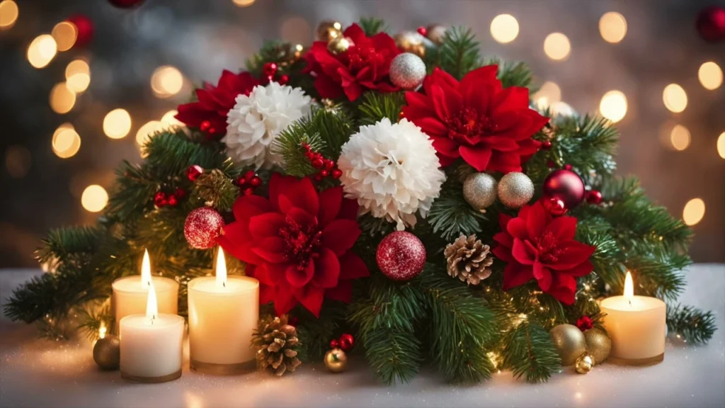 Holiday Floral Christmas Wallpapers